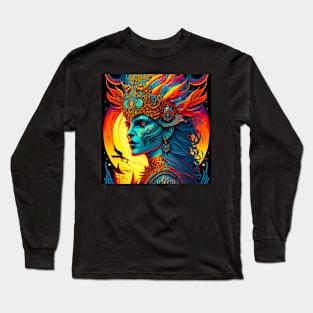 "Psychedelic Haunts: Unique and Colorful Halloween Horrors" Long Sleeve T-Shirt